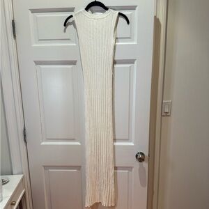 White Ribbed Long Dress (NWT!)